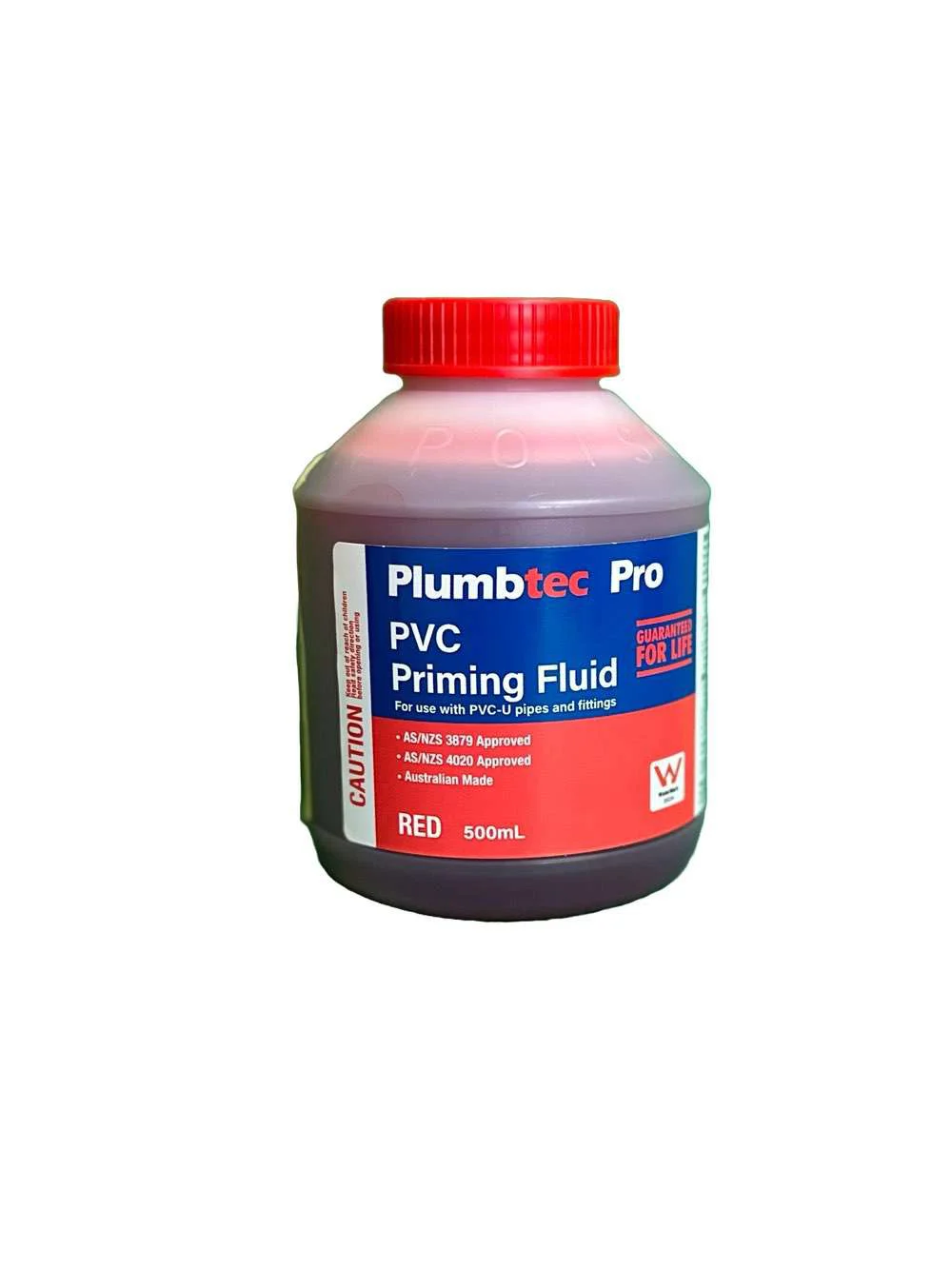 Plumbtec Pro Red Priming Fluid 500mL (PVC Cleaner & Primer)